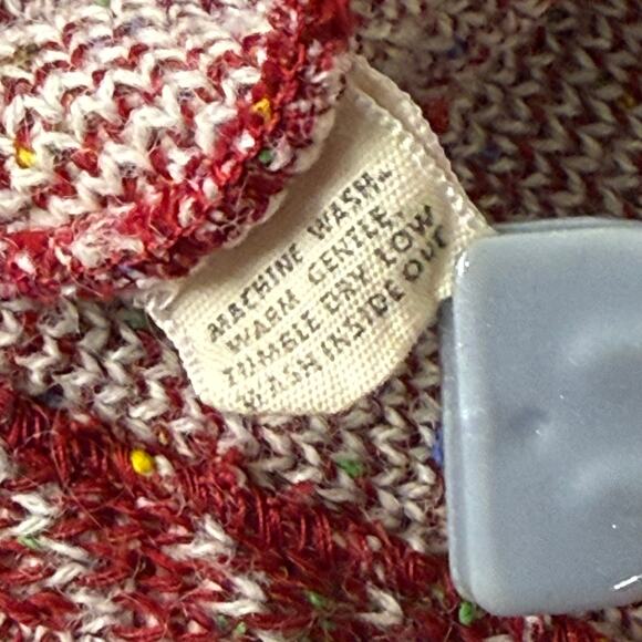 Vintage 70s 80s Tweed Open Sweater Vest Whimsy Twee Retro Cottage Prairie M - Picture 6 of 6